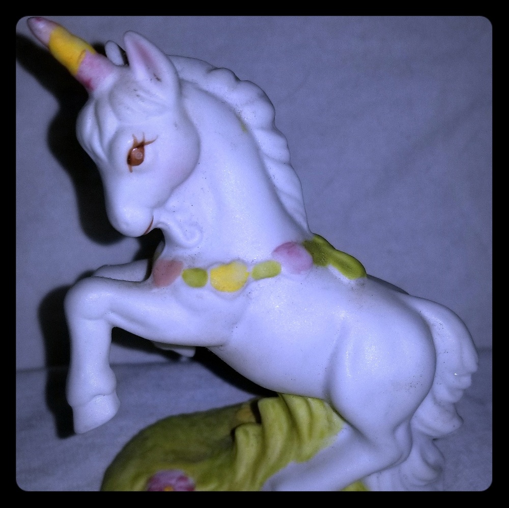 Unicorn ceramic figurine,vintage